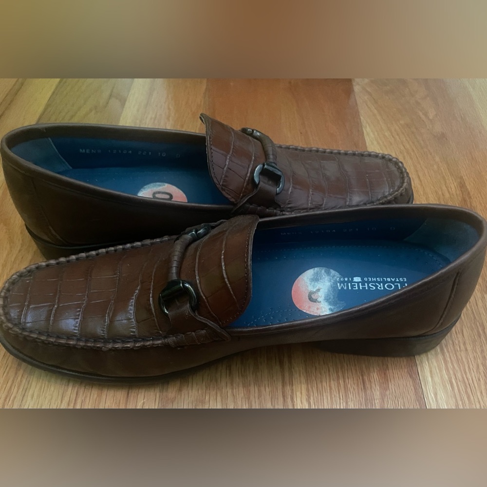 Florsheim dress shoes, size 10, brown